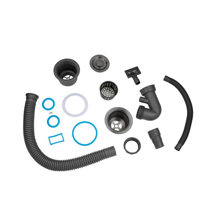 Кухонна мийка Kroner KRP Schwarze - 6350RHM PVD (3.0/1.0 мм)