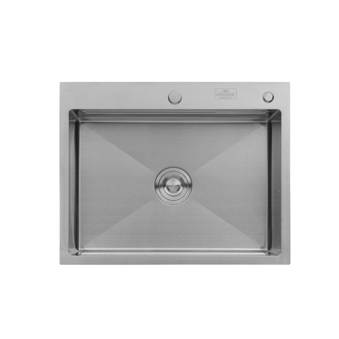 Кухонна мийка Kroner KRP Gebürstet - 6350HM (3.0/1.0 мм)