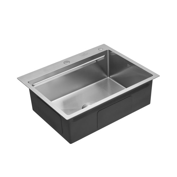 Кухонна мийка Kroner KRP Gebürstet - 6350HM (3.0/1.0 мм)