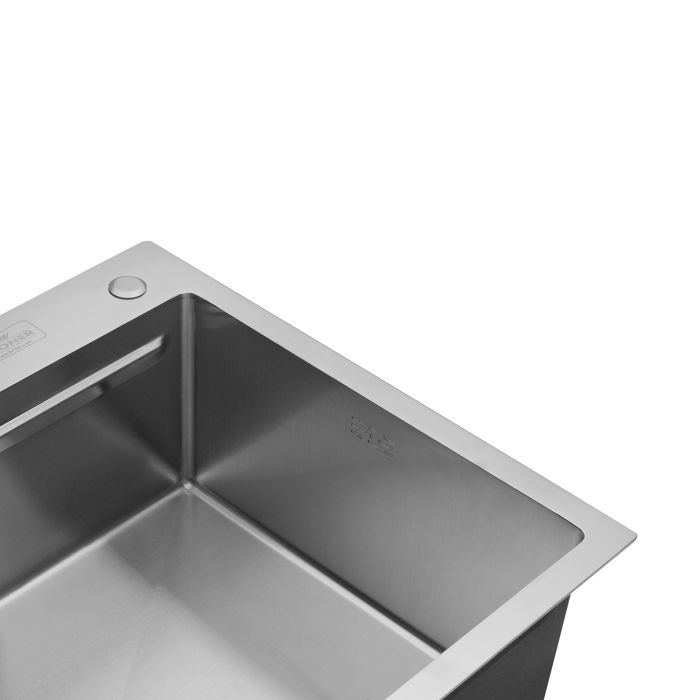 Кухонна мийка Kroner KRP Gebürstet - 6350HM (3.0/1.0 мм)