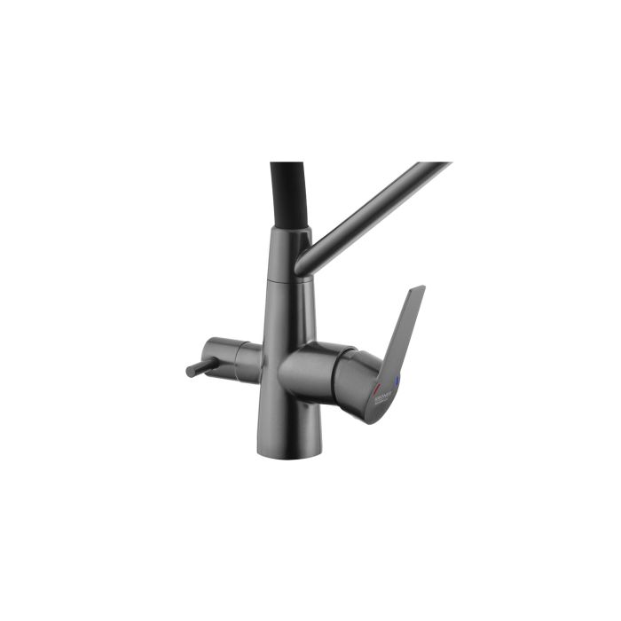 Смеситель для кухни с подключением к фильтру Kroner KRP Edelstahl Klassisch - PVD03817BLK