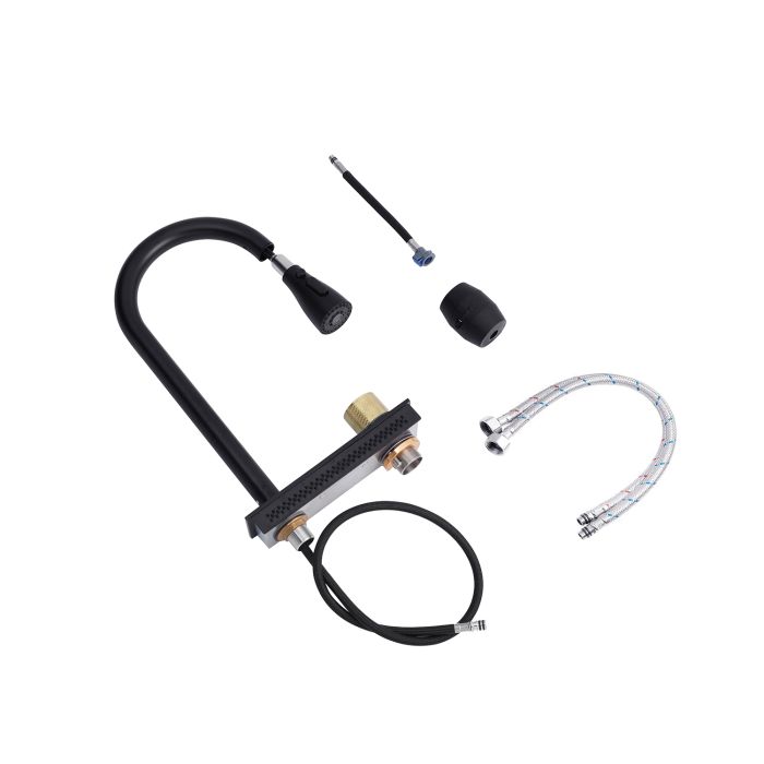 Кухонна мийка Kroner KRP Schwarze - SET7546HM PVD (3.0/0.7 мм)