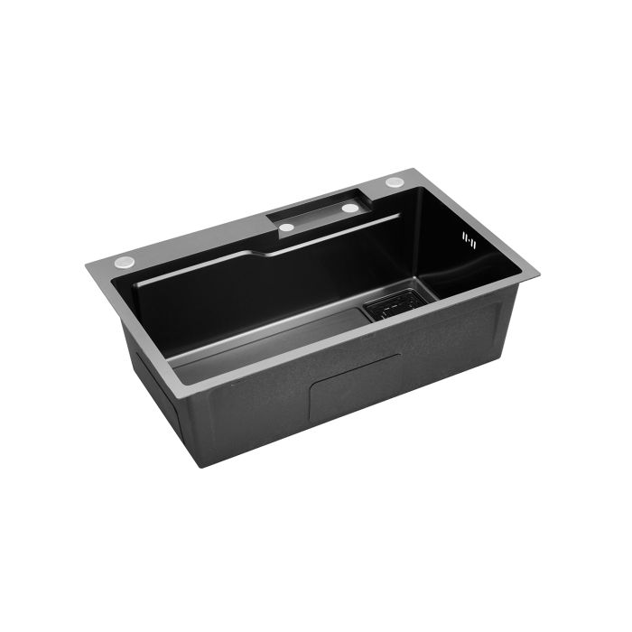 Кухонна мийка Kroner KRP Schwarze - SET7546HM PVD (3.0/0.7 мм)