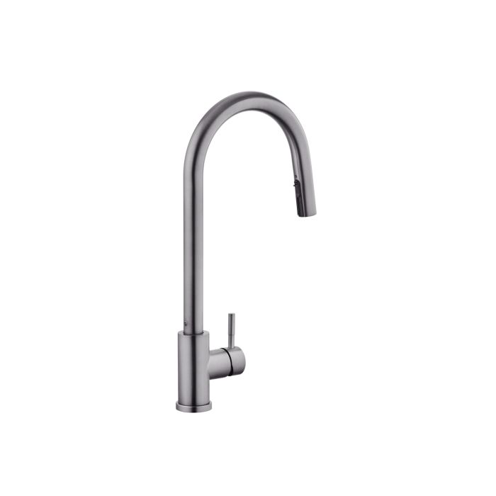 Змішувач для кухні з висувним виливом Kroner KRP Edelstahl Klassisch - PVD03915