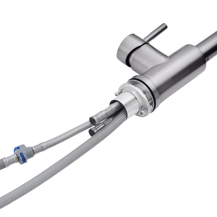 Змішувач для кухні з висувним виливом Kroner KRP Edelstahl Klassisch - PVD03915