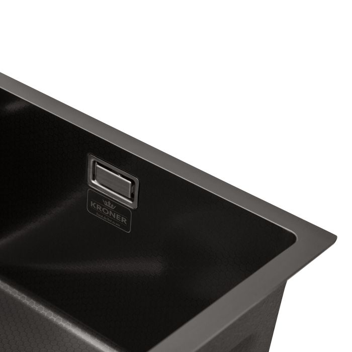 Кухонна мийка Kroner KRP Schwarze - SET7546ARTHM PVD (3.0/0.8 мм)