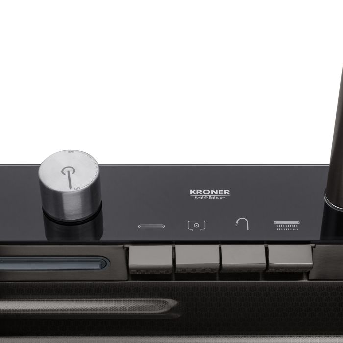 Кухонна мийка Kroner KRP Schwarze - SET7546ARTHM PVD (3.0/0.8 мм)