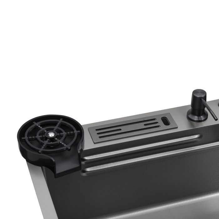 Кухонна мийка Kroner KRP Schwarze - SET7545NB PVD (3.0/0.8 мм)