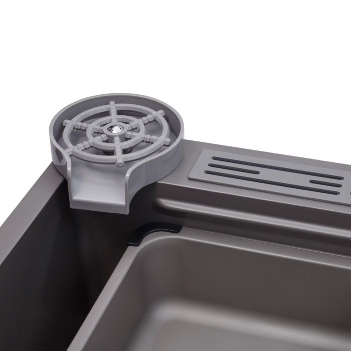 Кухонна мийка Kroner KRP Schwarze - SET7545NG PVD (3.0/0.8 мм)