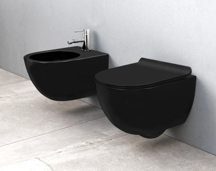 Подвесное биде REA CARLO MINI BLACK MATT