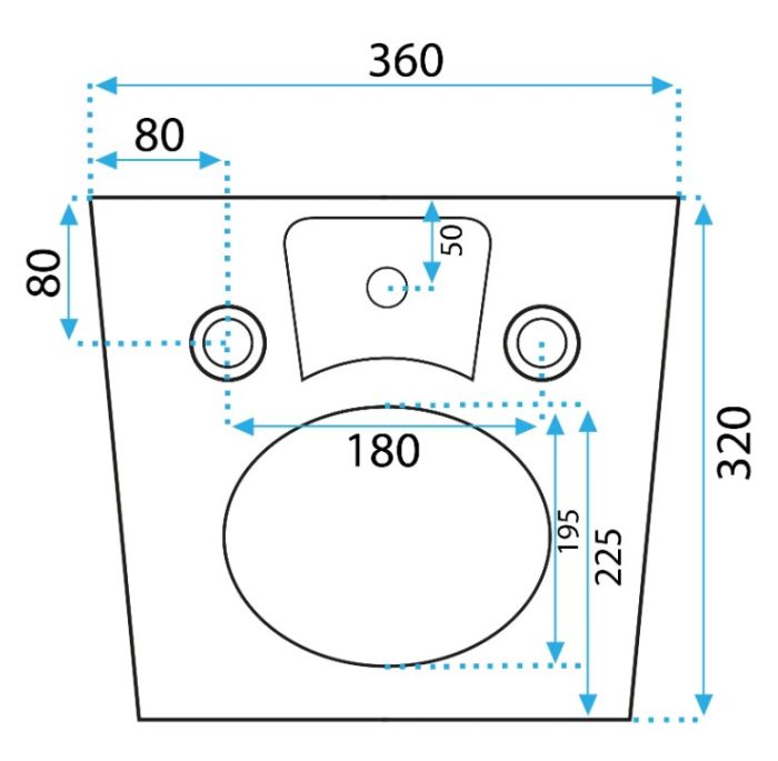 Подвесное биде REA CARLO MINI BLACK MATT