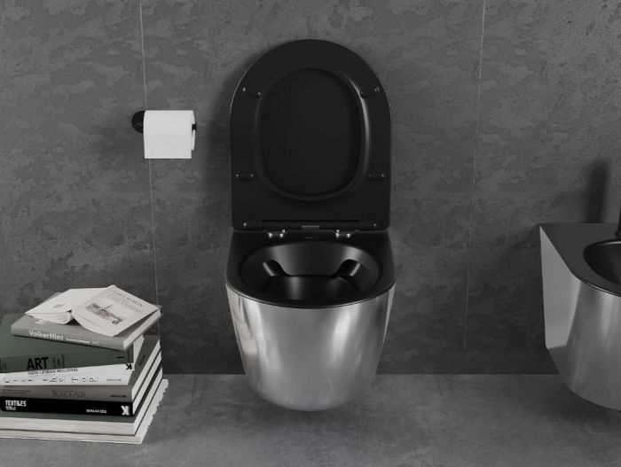 Підвісний унітаз MEXEN LENA SILVER BLACK MATT