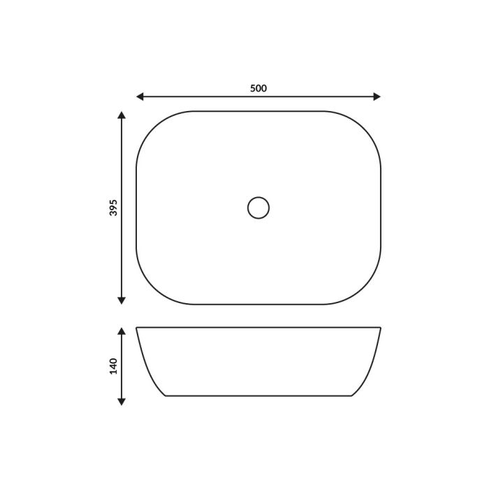 Умывальник CORSAN BELINDA WHITE накладной белый