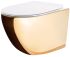 Подвесной унитаз REA CARLO FLAT MINI GOLD WHITE