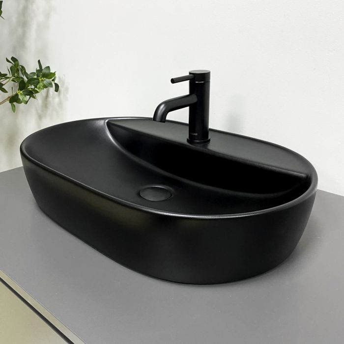 Умывальник VBI TERNI BLACK MATT накладной