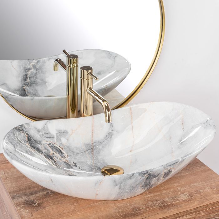 Умивальник REA ROYAL GRANIT накладний граніт