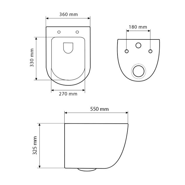 Підвісний унітаз VBI VULCANO M WHITE