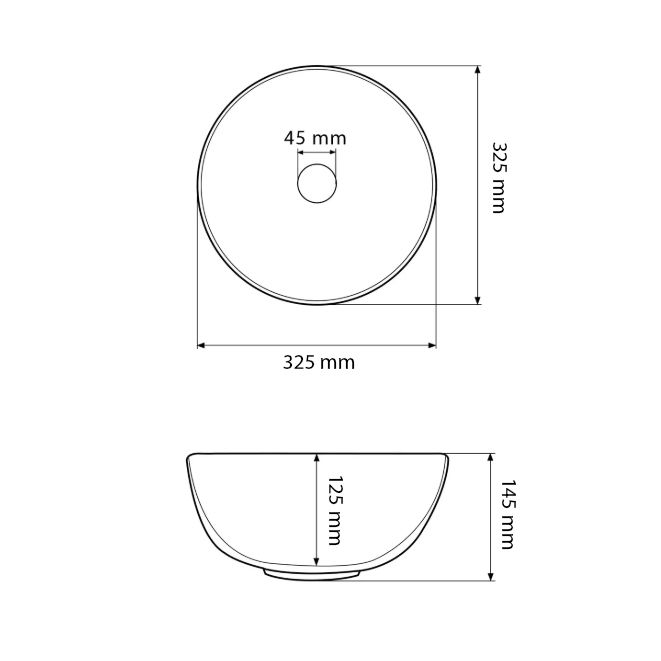 Умывальник VBI AMALFI S WHITE накладной