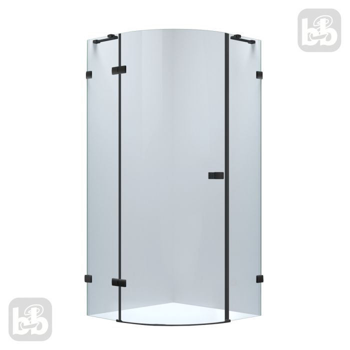 Душова кабіна De la Noche кутова 900*900*2000мм, реверсивна, розпашна, скло прозоре 8мм