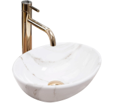 Умывальник REA SOFIA MINI SHINY AIAX накладной мрамор