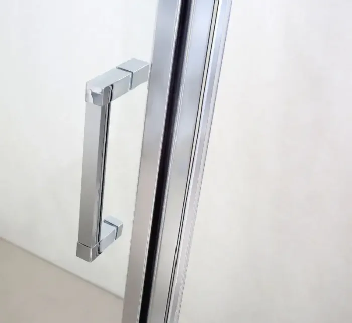 Дверь в нишу 100*195см распашная на петлях, прозрачное стекло 6мм