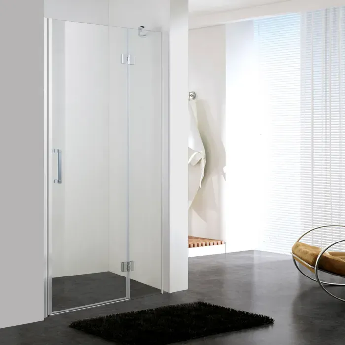 Дверь в нишу 100*195см распашная на петлях, прозрачное стекло 6мм