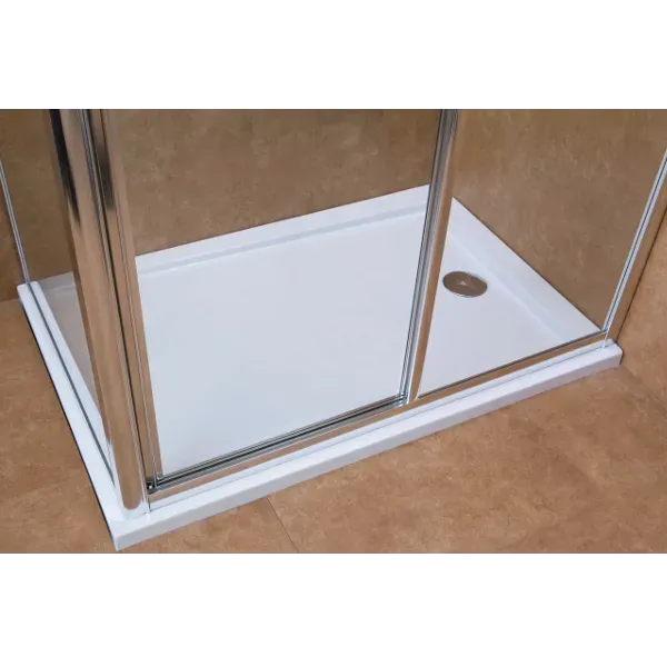 Двері в нішу 120*195см розсувні , профіль хром, скло прозоре 5мм