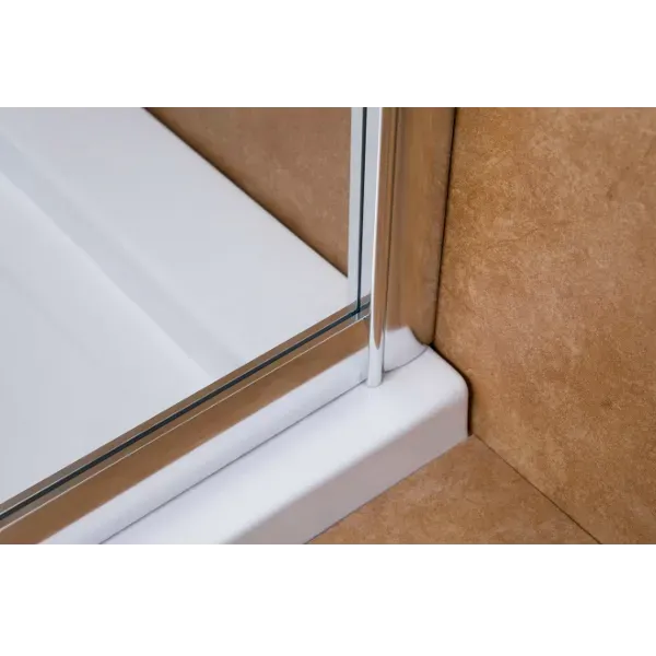 Двері в нішу 120*195см розсувні , профіль хром, скло прозоре 5мм