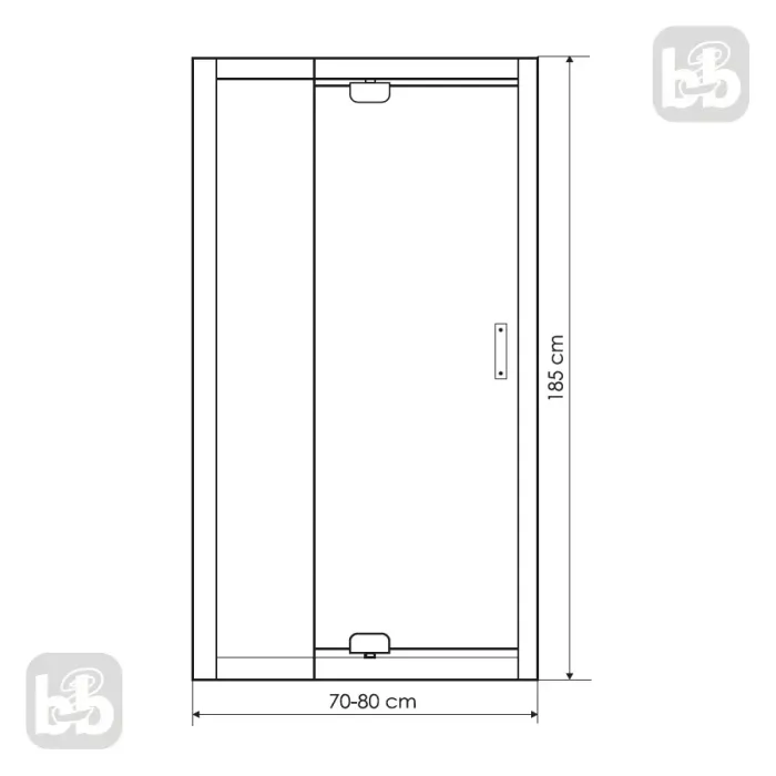 Дверi в нiшу 70-80*185см розпашні, профиль бiлий, скло Zuzmara 5мм