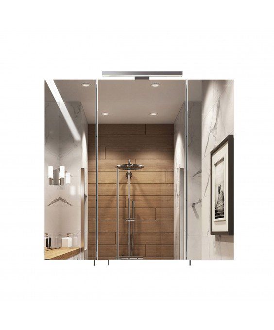 Дзеркальна галерея для ванної кімнати Oskar ЗШ-70 з LED підсвіткою