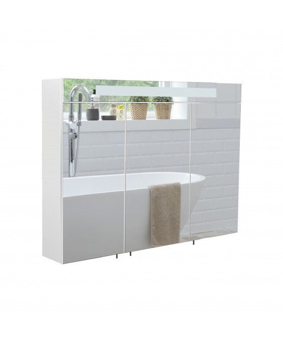 Зеркальный шкаф Oskar ЗШ-90 со встроенной подсветкой