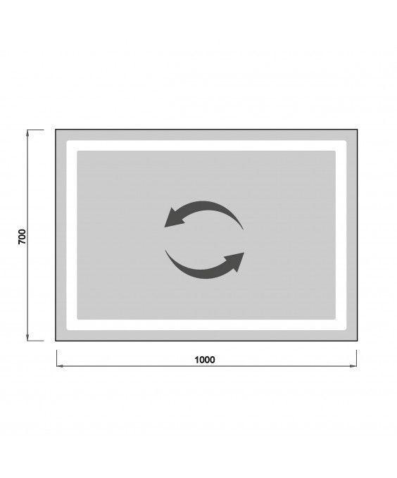 Зеркало Olive 100х70/70х100 с LED-подсветкой