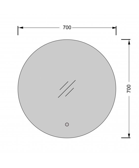 Зеркало Eclipse 70x70 S с сенсором и подсветкой LED