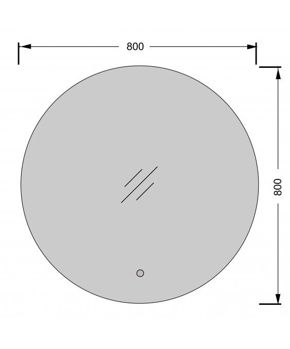 Зеркало Eclipse 80x80 S с подсветкой LED с сенсором