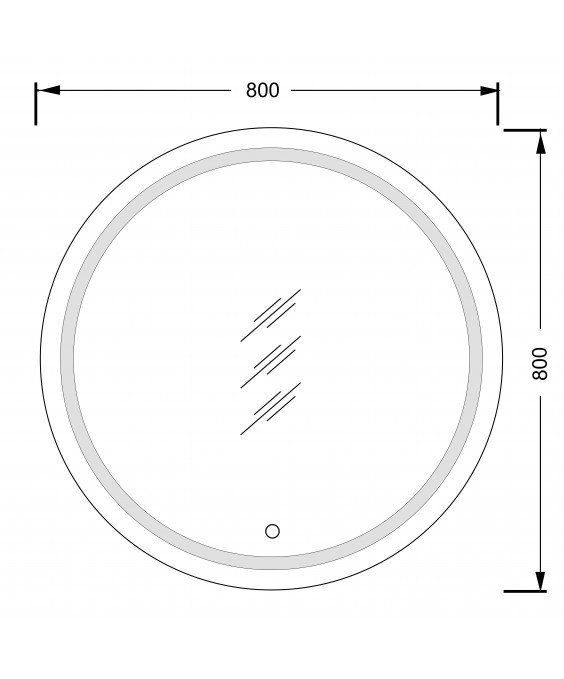 Дзеркало з LED підсвіткою Sunny 80x80 з сенсором