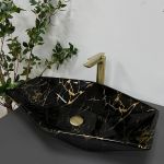 Умывальник VBI VENEZIA MARBLE BLACK GLOSSY накладной