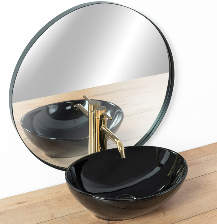 Умивальник REA SOFIA BLACK накладний чорний