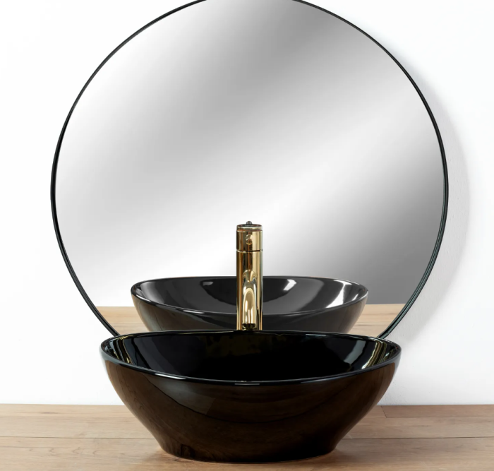 Умивальник REA SOFIA BLACK накладний чорний