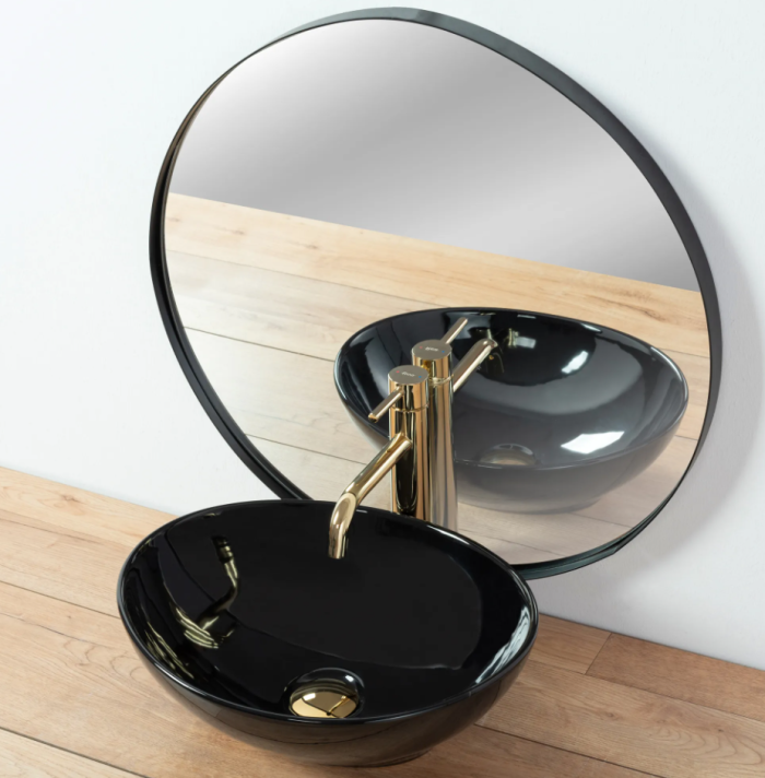 Умивальник REA SOFIA BLACK накладний чорний