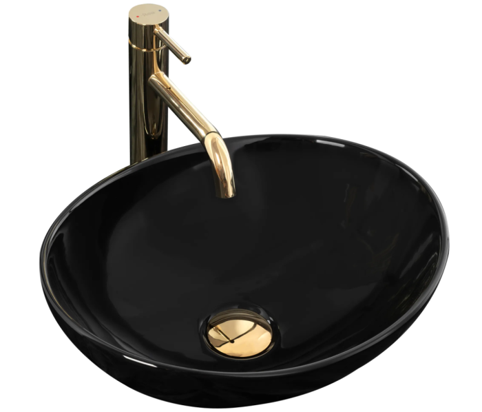 Умивальник REA SOFIA BLACK накладний чорний