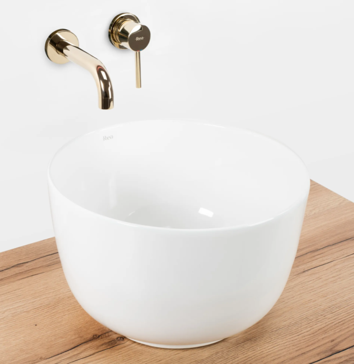 Умивальник REA MALENA WHITE білий накладний