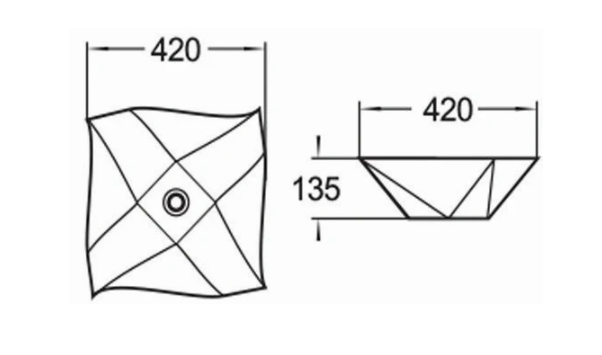 Умивальник MEXEN ELVIRA WHITE накладний