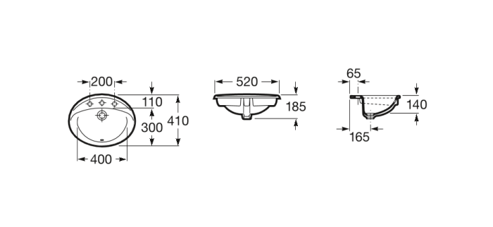 Родео умывальник 52*41 (А327866000) ROCA