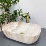 Умывальник VBI RAVENNA TRAVERTINE GLOSSY накладной
