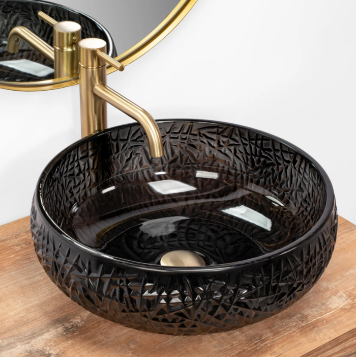 Умивальник REA ICE BLACK накладний