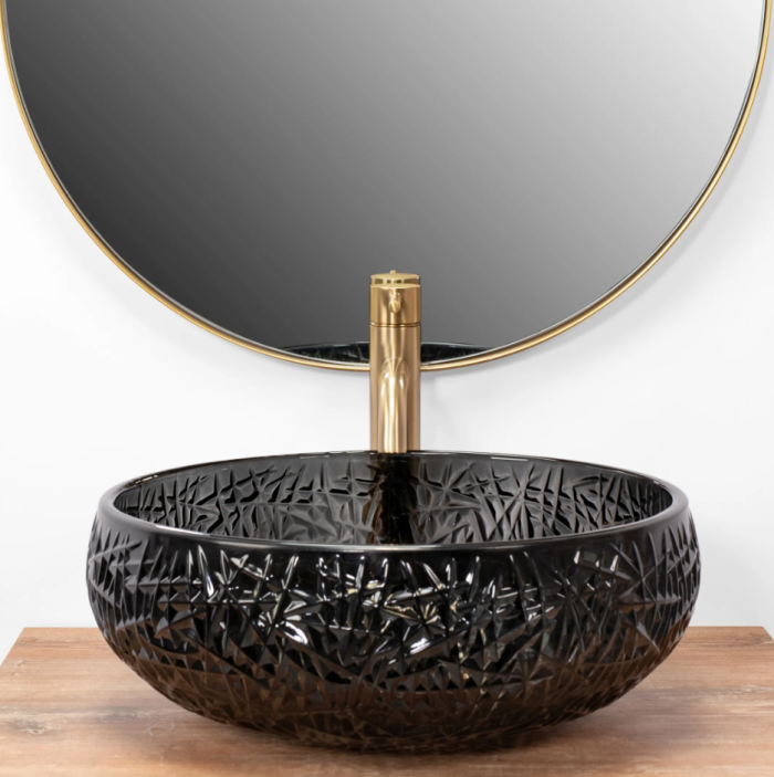 Умивальник REA ICE BLACK накладний