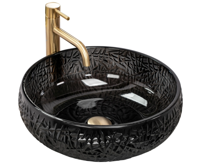 Умивальник REA ICE BLACK накладний