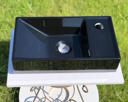 Умивальник «Естель» 40 см R Чорний А200 глянець