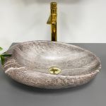 Умивальник VBI VICENZA DARK STONE MATT накладний