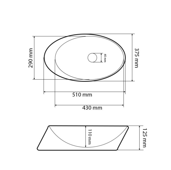 Умивальник VBI ROTELLO STONE MATT накладний